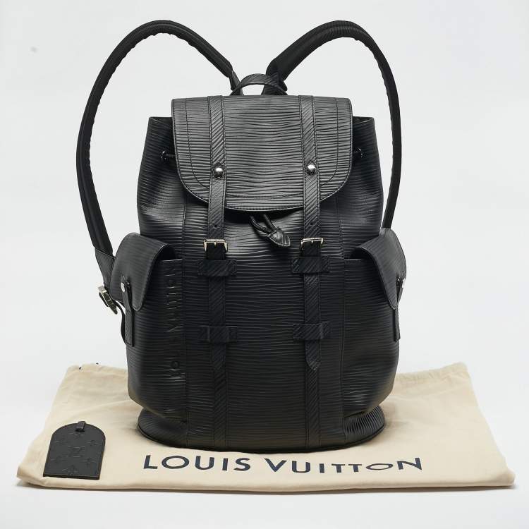 Pre Owned Louis Vuitton Black Epi Leather Christopher PM Backpack