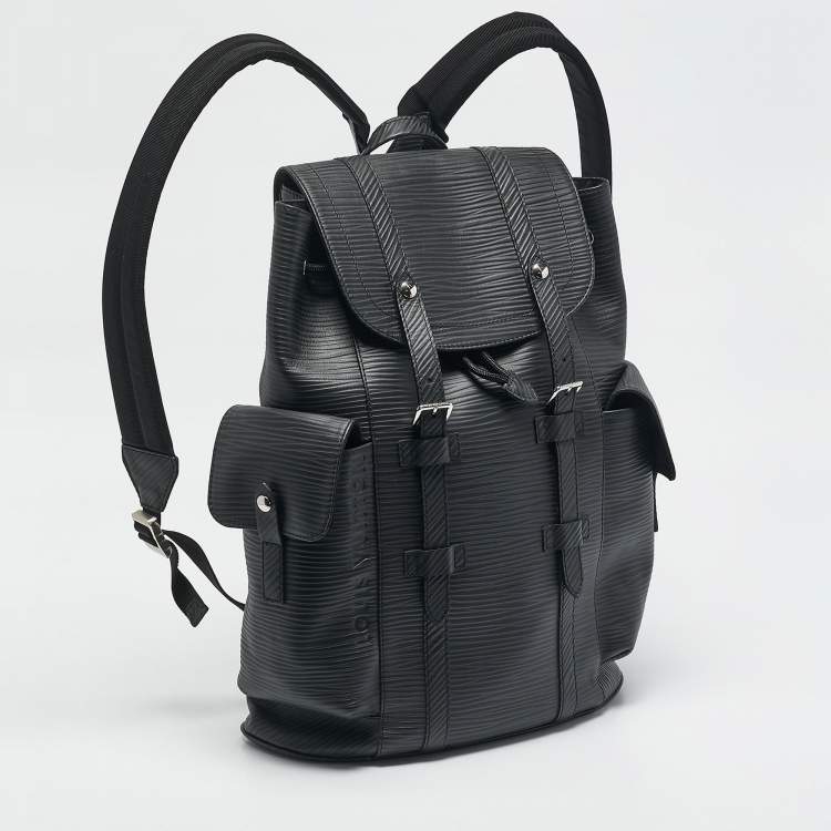 Pre Owned Louis Vuitton Black Epi Leather Christopher PM Backpack