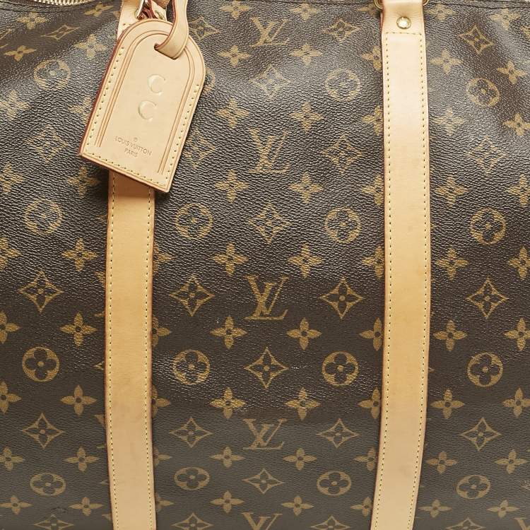 Pre Owned Louis Vuitton Brown Monogram Canvas Keepall Bandouliere 60 Bag