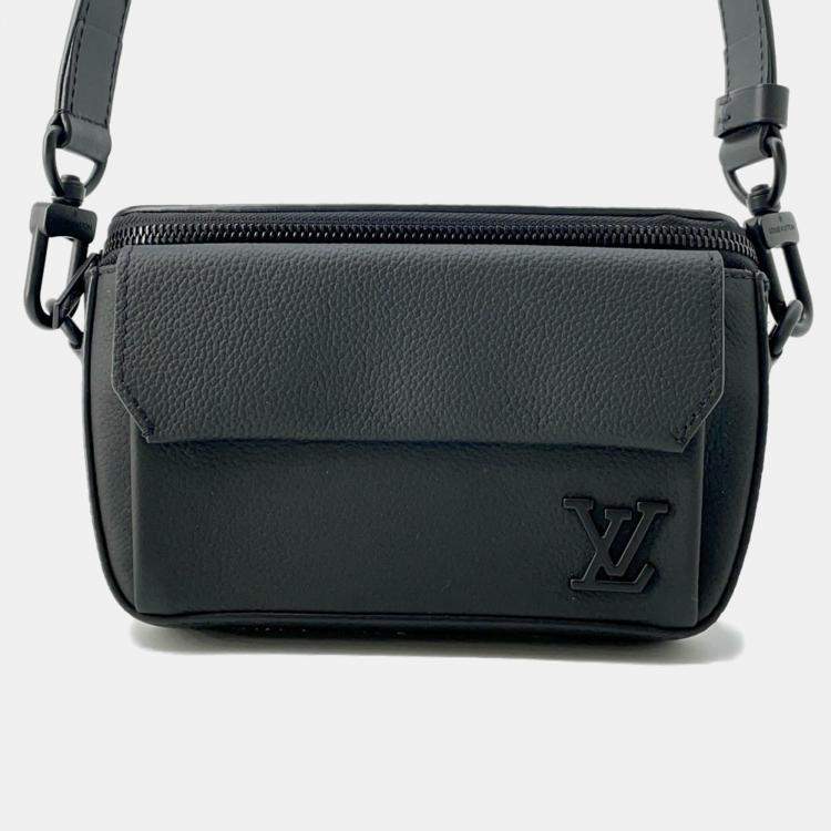 Pre Owned Louis Vuitton Noir Leather Pilot Wearable Wallet 