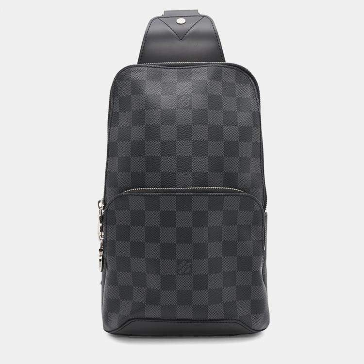 Pre Owned Louis Vuitton Noir Damier Graphite Avenue Sling Bag 