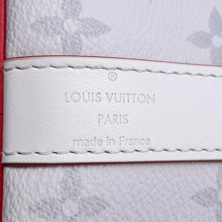 Pre Owned Louis Vuitton White Monogram LVx NBA Keepall Bandouliere 55 Duffel Bag