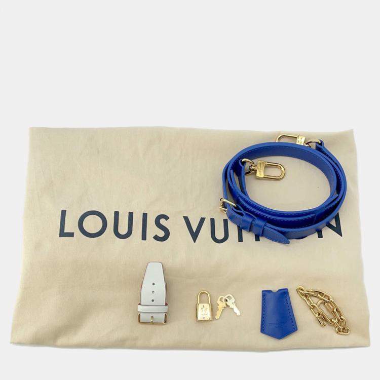 Pre Owned Louis Vuitton White Monogram LVx NBA Keepall Bandouliere 55 Duffel Bag