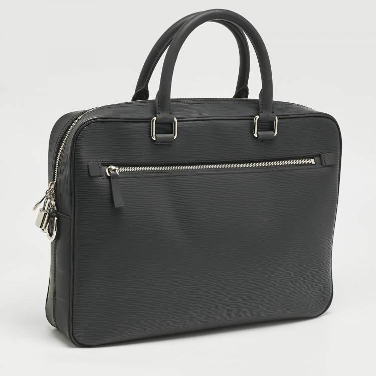 Pre Owned Louis Vuitton Black Epi Leather Porte Documents Jour Bag
