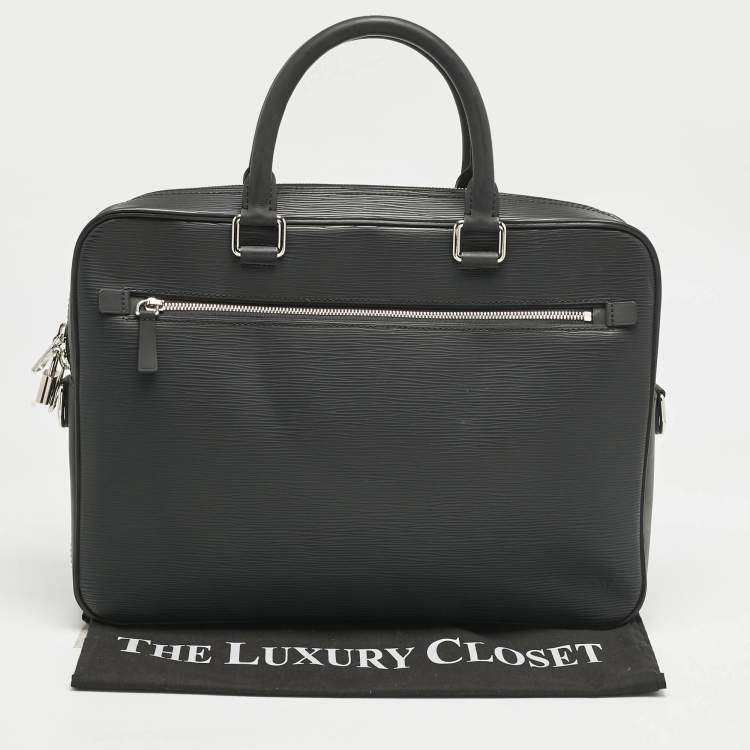 Pre Owned Louis Vuitton Black Epi Leather Porte Documents Jour Bag