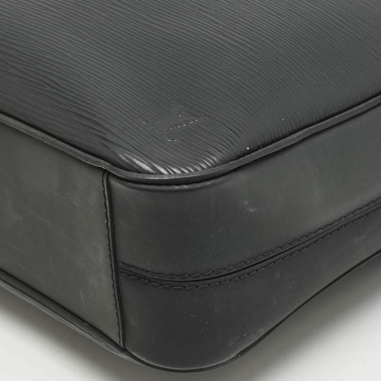 Pre Owned Louis Vuitton Black Epi Leather Porte Documents Jour Bag