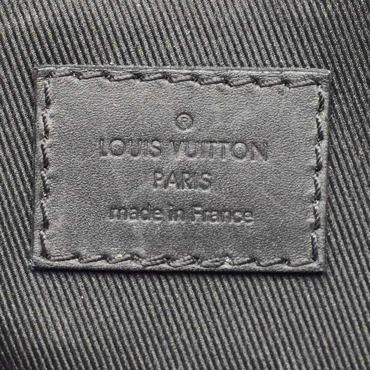 Pre Owned Louis Vuitton Black Damier Infini Leather Standing Pouch