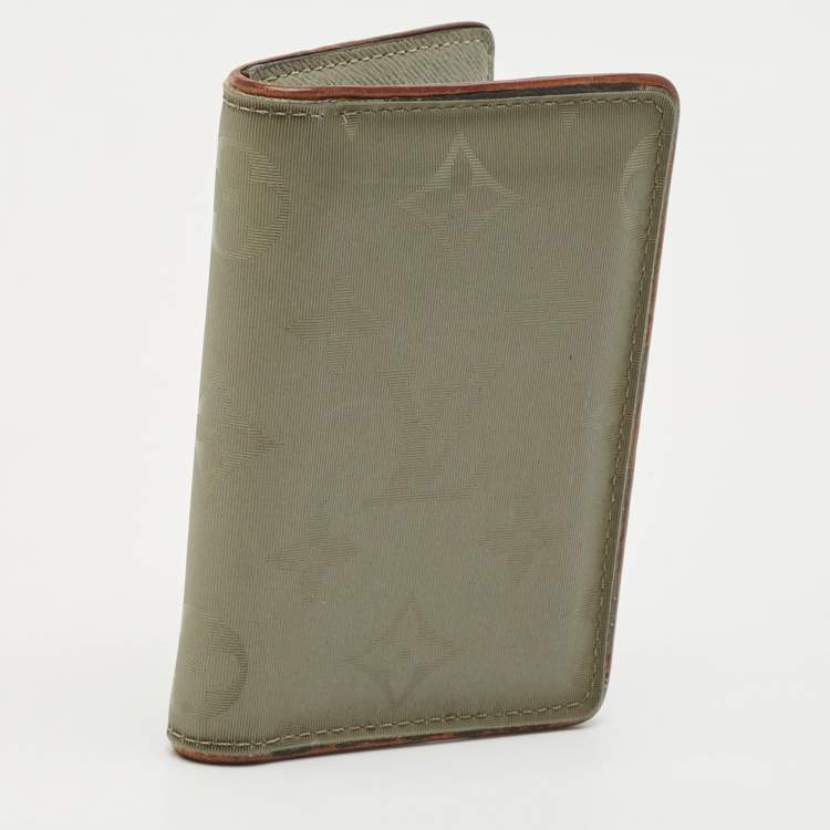 Pre Owned Louis Vuitton Titanium Grey Monogram Nylon Pocket Organizer
