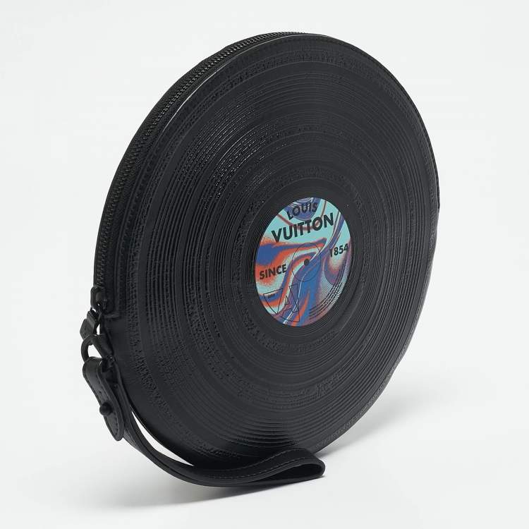 Pre Owned Louis Vuitton Black Leather 1854 Disc Pouch 