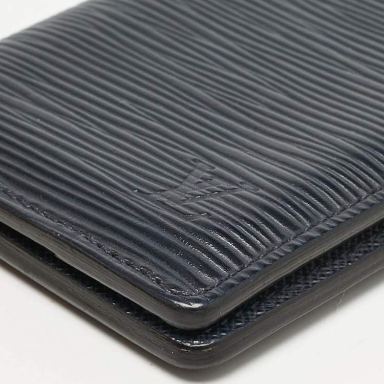 Pre Owned Louis Vuitton Marine Blue Epi Leather Pocket Organiser 