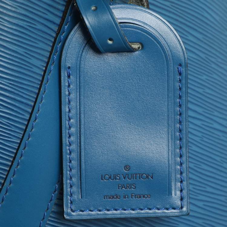 Pre Owned Louis Vuitton Blue Epi Leather Keepall 55 Bag