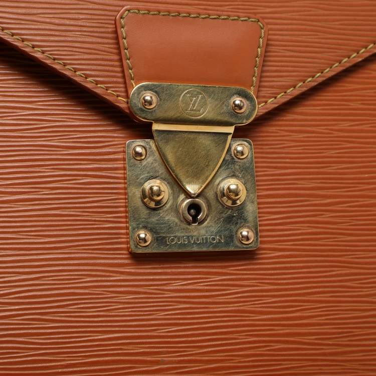 Pre Owned Louis Vuitton Cipango Gold Epi Leather Serviette Conseiller Briefcase
