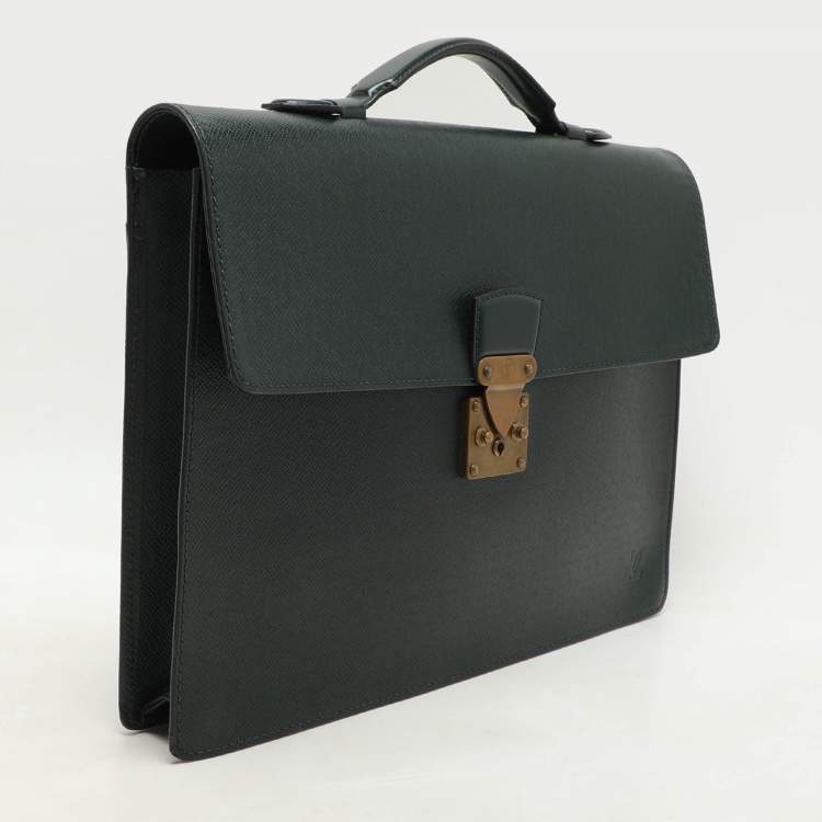 Pre Owned Louis Vuitton Episea Taiga Leather Serviette Kourad Briefcase