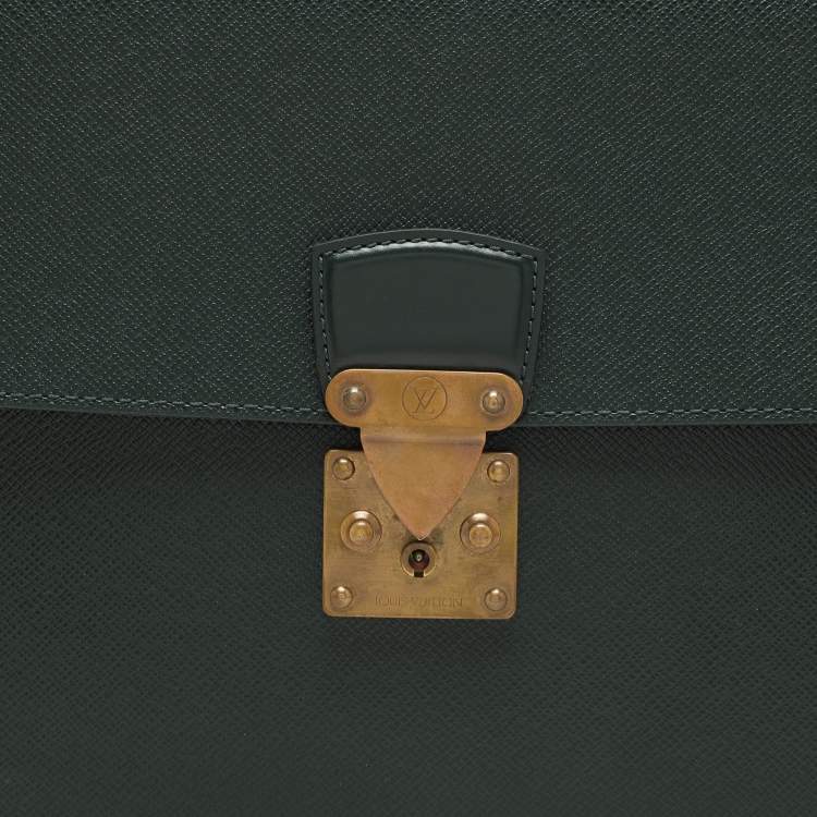 Pre Owned Louis Vuitton Episea Taiga Leather Serviette Kourad Briefcase