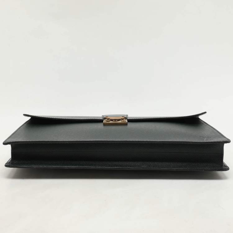 Pre Owned Louis Vuitton Episea Taiga Leather Serviette Kourad Briefcase
