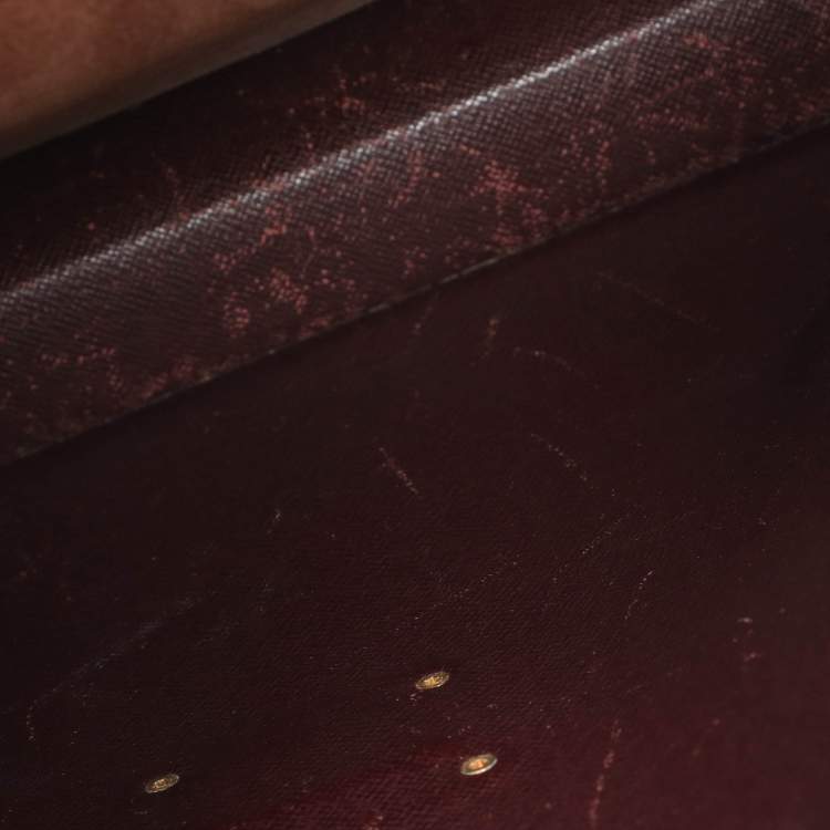 Pre Owned Louis Vuitton Burgundy Taiga Leather Serviette Kourad Briefcase