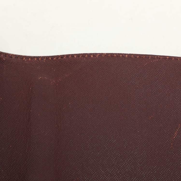 Pre Owned Louis Vuitton Burgundy Taiga Leather Serviette Kourad Briefcase