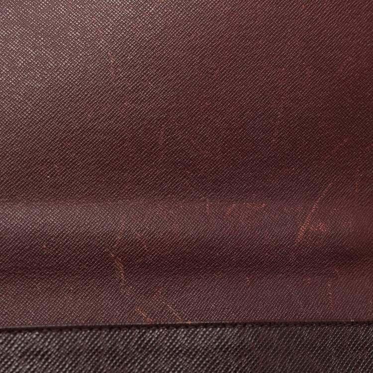 Pre Owned Louis Vuitton Burgundy Taiga Leather Serviette Kourad Briefcase