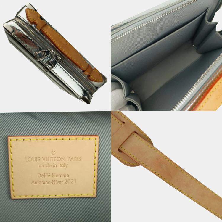 Pre Owned Louis Vuitton Metallic & Silver Patent Leather Monogram Mirror Handle Soft Trunk