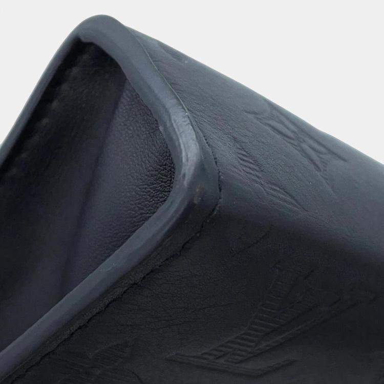 Pre Owned Louis Vuitton Black Monogram Shadow Gaston Wearable Wallet
