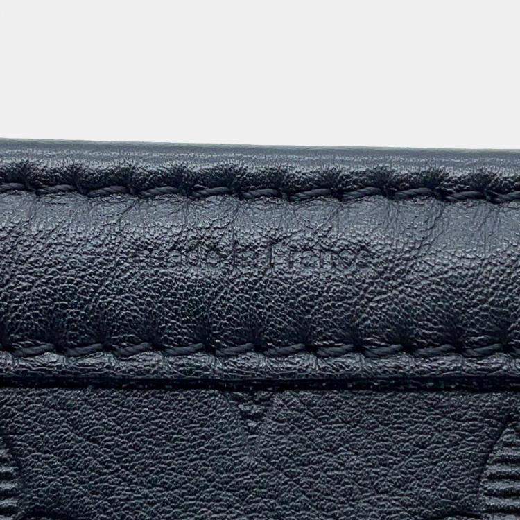 Pre Owned Louis Vuitton Black Monogram Shadow Gaston Wearable Wallet