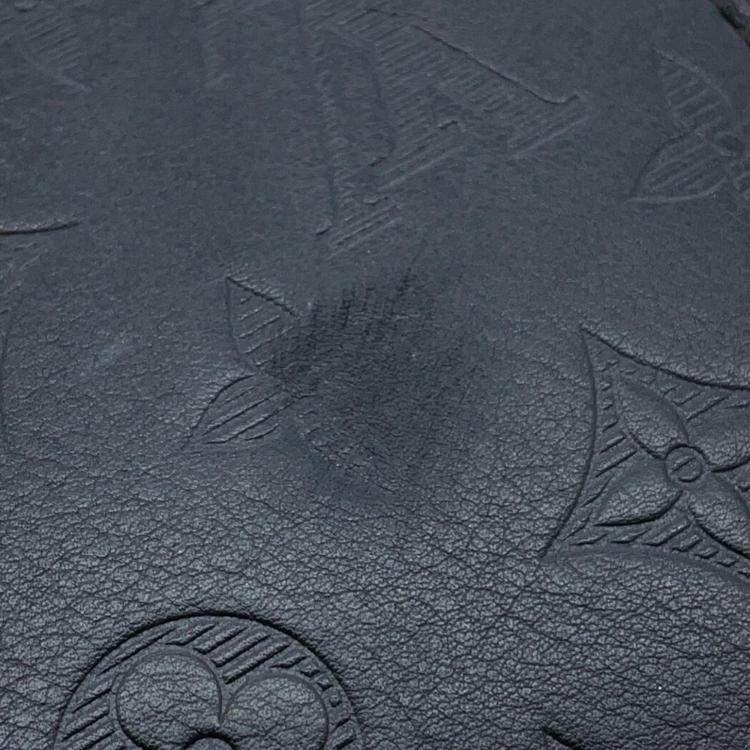 Pre Owned Louis Vuitton Black Monogram Shadow Gaston Wearable Wallet
