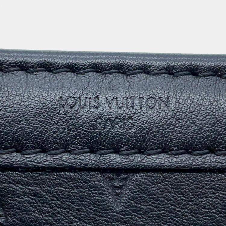 Pre Owned Louis Vuitton Black Monogram Shadow Gaston Wearable Wallet
