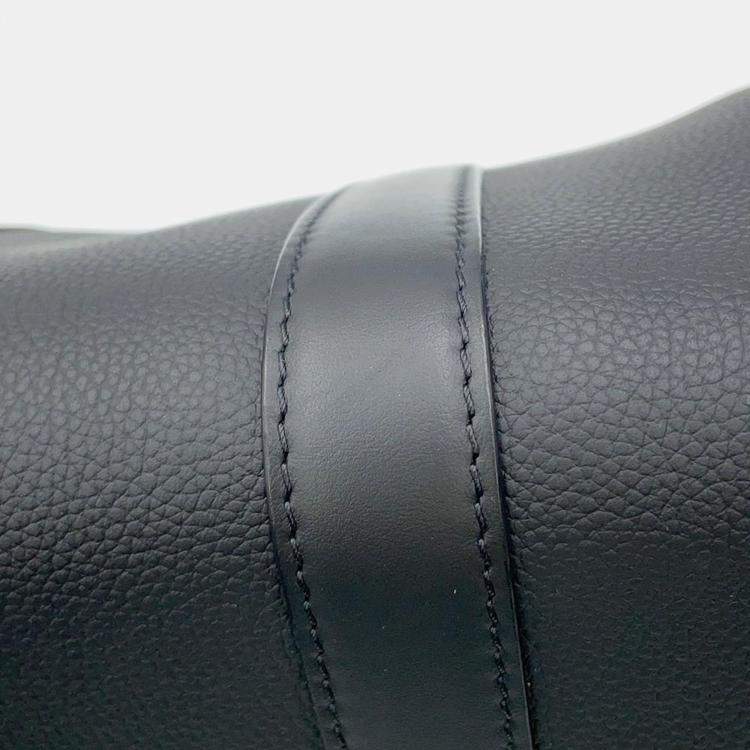 Pre Owned Louis Vuitton City Keepall Noir Grain Leather Damier - Distorted