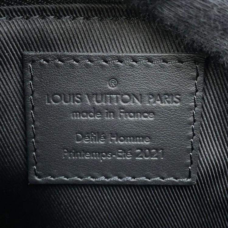 Pre Owned Louis Vuitton City Keepall Noir Grain Leather Damier - Distorted