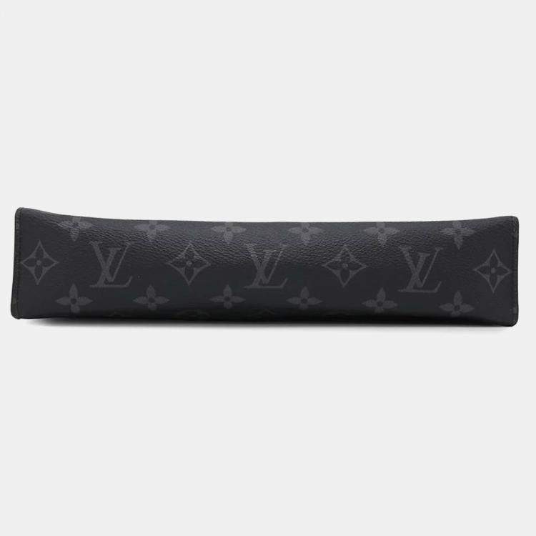 Pre Owned Louis Vuitton Pochette Voyage Noir Monogram Eclipse Size Mm
