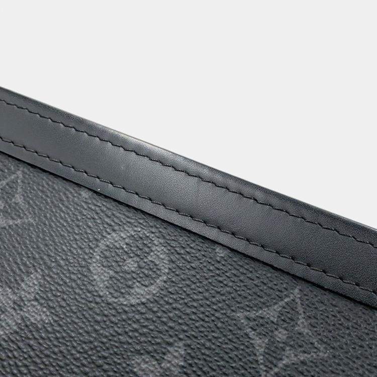 Pre Owned Louis Vuitton Pochette Voyage Noir Monogram Eclipse Size Mm