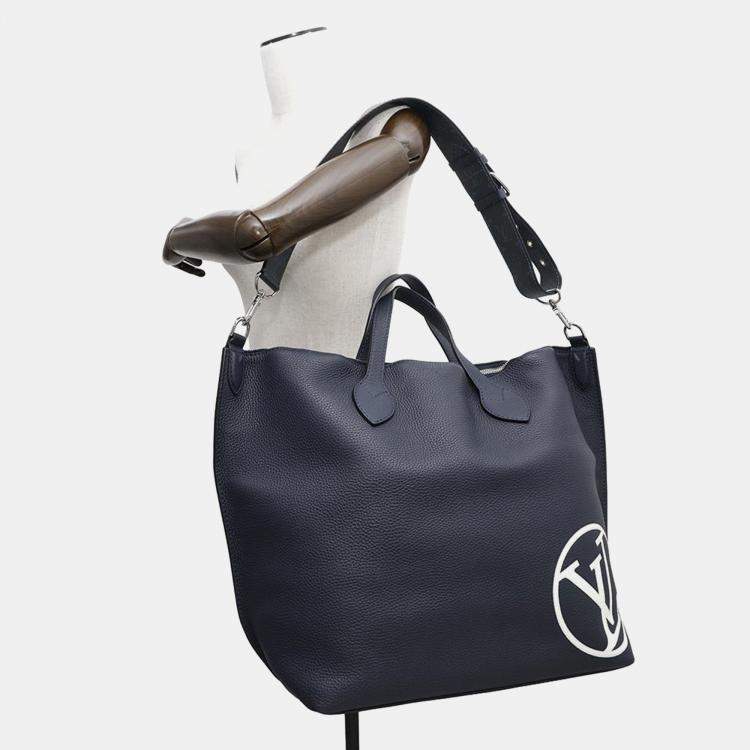 Pre Owned Louis Vuitton Indigo Blue Taurillon Leather Eastside Zipped Tote Bag