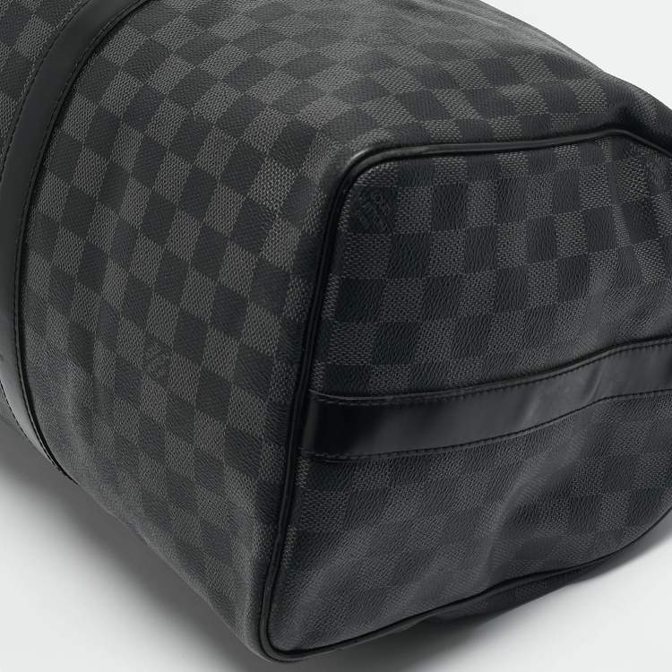 Pre Owned Louis Vuitton Damier Graphite Canvas Keepall Bandouliere 45 Bag