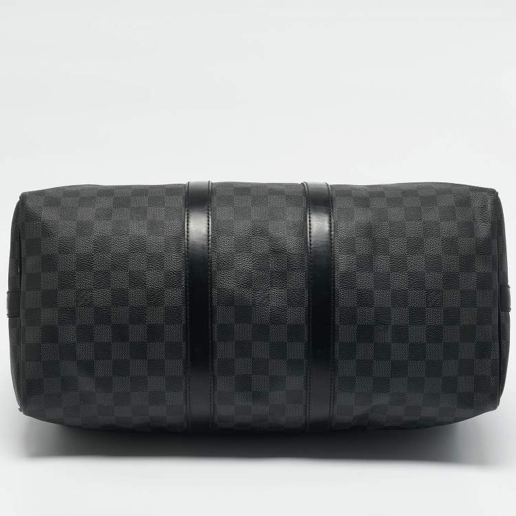 Pre Owned Louis Vuitton Damier Graphite Canvas Keepall Bandouliere 45 Bag