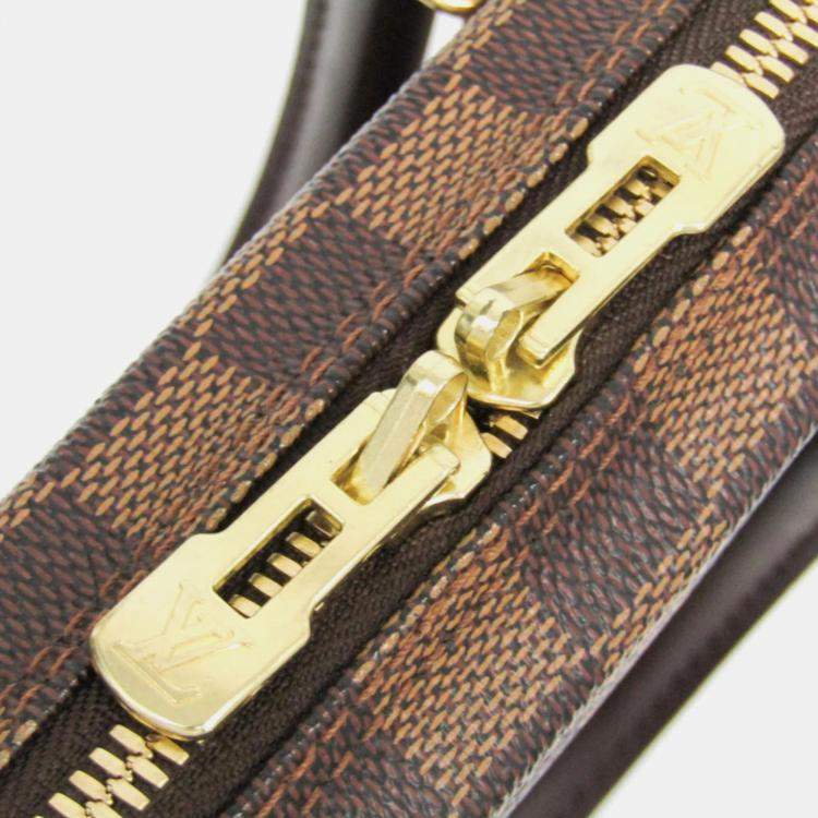 Pre Owned  Louis Vuitton Brown Damier Ebene Canvas Voyage Document Bag 