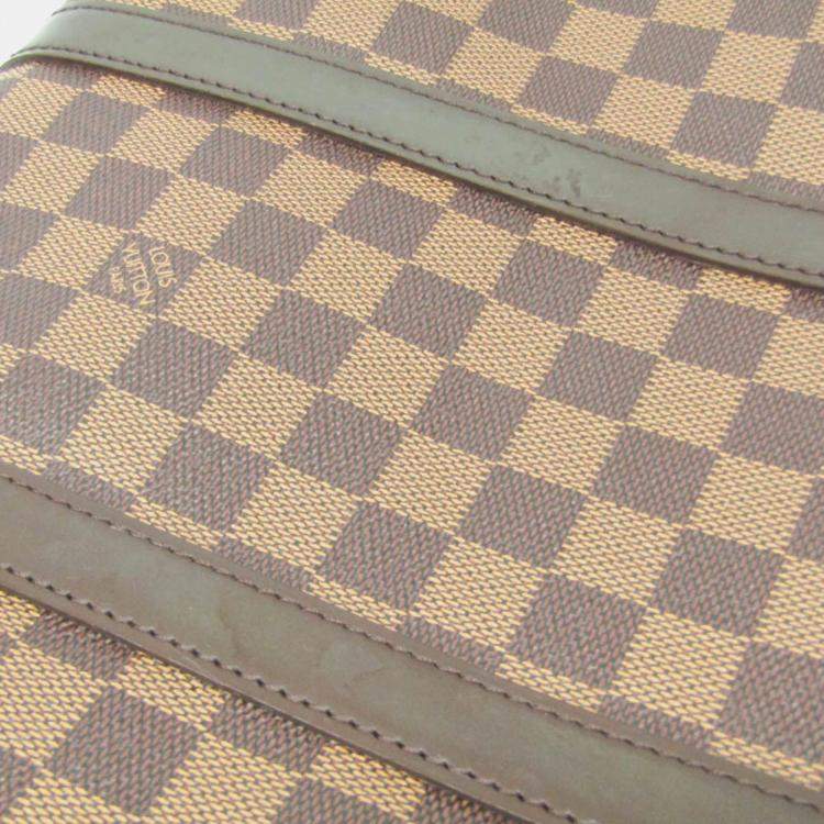 Pre Owned  Louis Vuitton Brown Damier Ebene Canvas Voyage Document Bag 