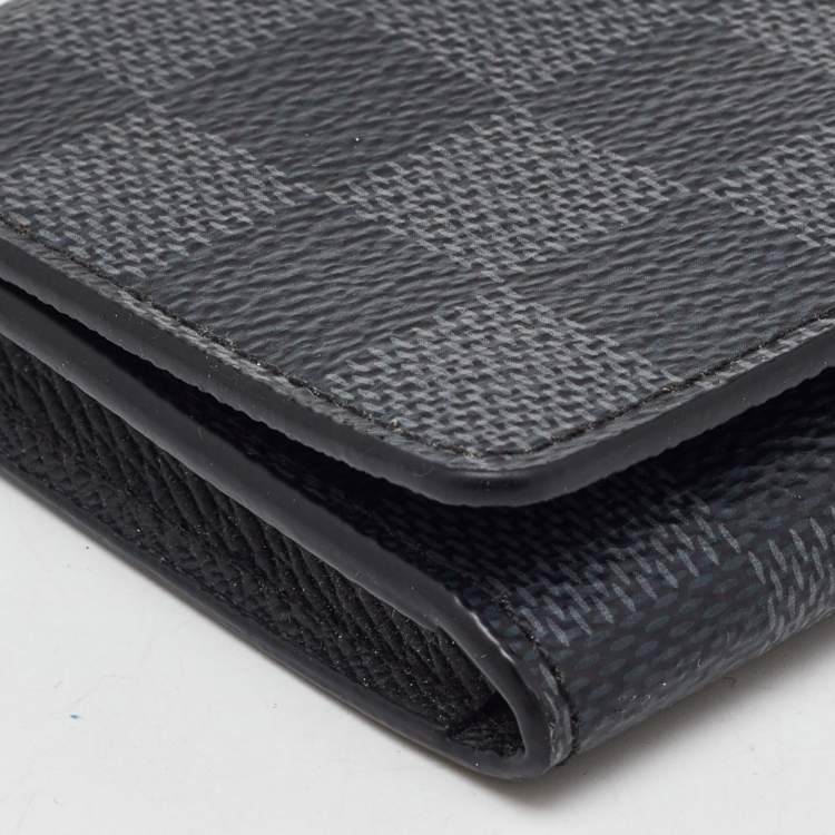 Pre Owned Louis Vuitton Damier Graphite Canvas Enveloppe Carte de Visite Bifold Card Holder