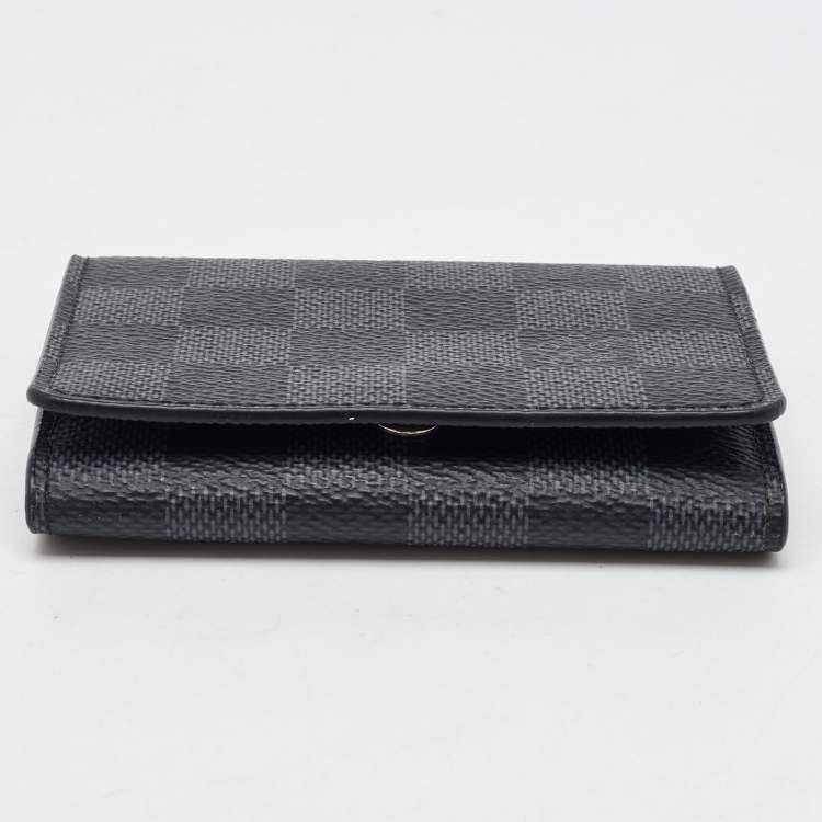 Pre Owned Louis Vuitton Damier Graphite Canvas Enveloppe Carte de Visite Bifold Card Holder