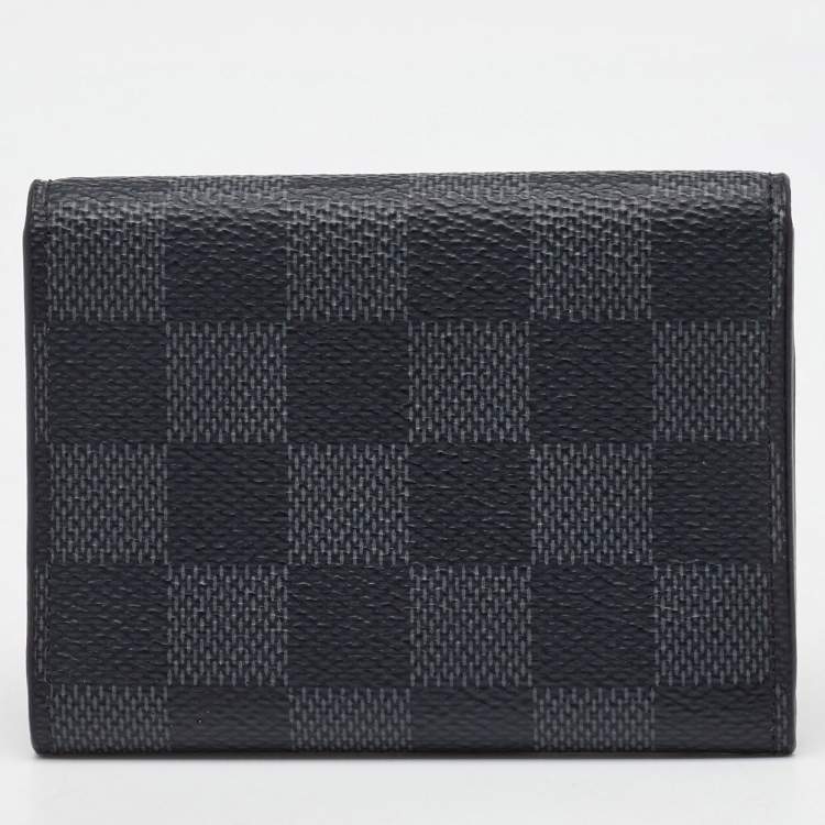 Pre Owned Louis Vuitton Damier Graphite Canvas Enveloppe Carte de Visite Bifold Card Holder