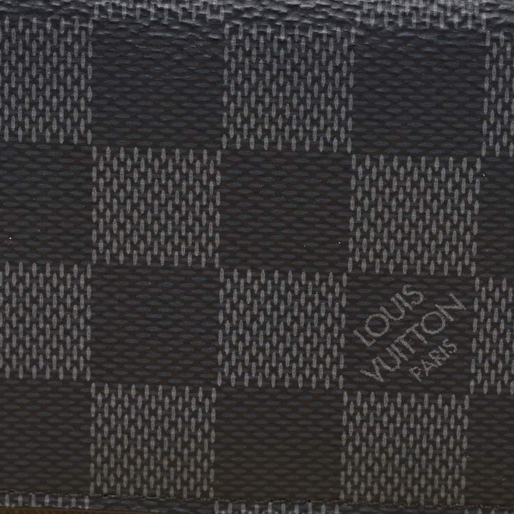 Pre Owned Louis Vuitton Damier Graphite Canvas Enveloppe Carte de Visite Bifold Card Holder