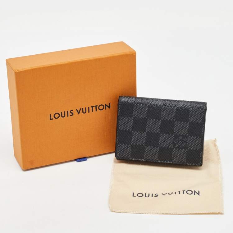 Pre Owned Louis Vuitton Damier Graphite Canvas Enveloppe Carte de Visite Bifold Card Holder