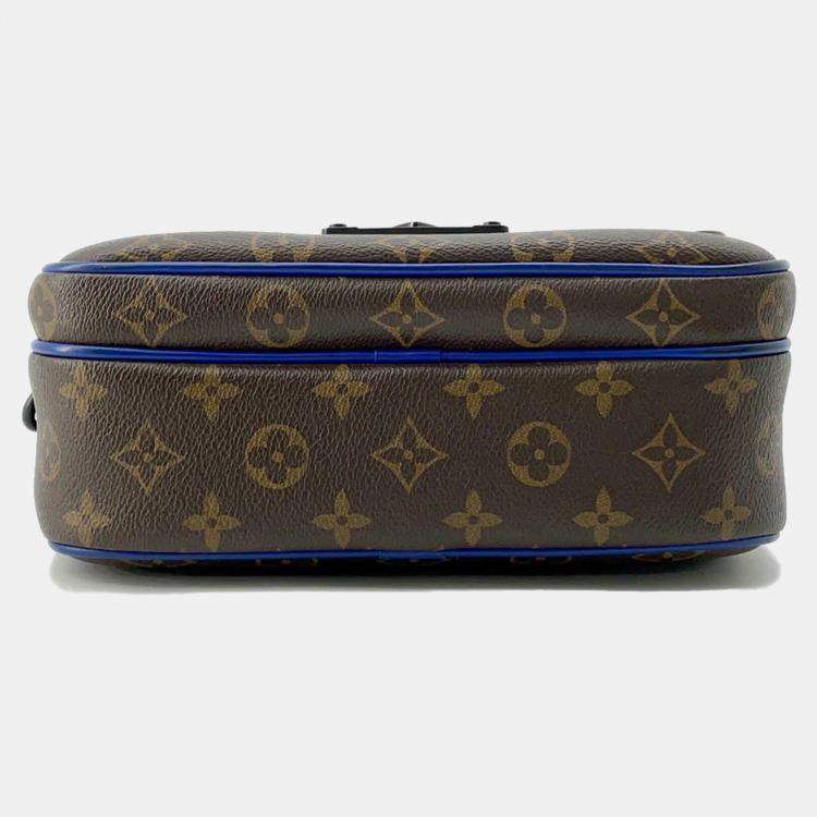 Pre Owned Louis Vuitton Spadlock Brown Monogram Macassar Canvas Messenger Bag