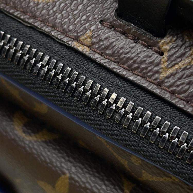 Pre Owned Louis Vuitton Spadlock Brown Monogram Macassar Canvas Messenger Bag