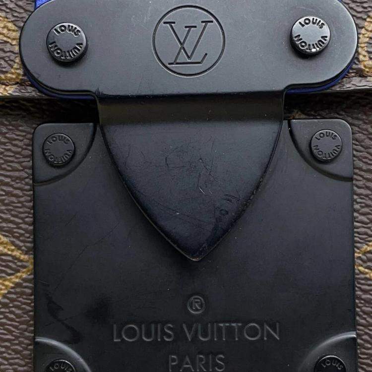 Pre Owned Louis Vuitton Spadlock Brown Monogram Macassar Canvas Messenger Bag