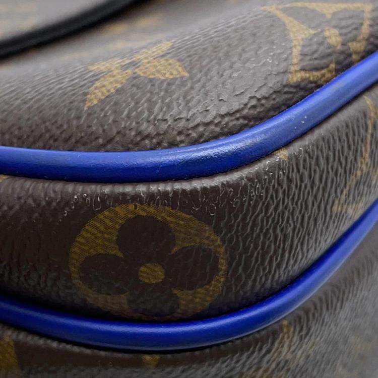 Pre Owned Louis Vuitton Spadlock Brown Monogram Macassar Canvas Messenger Bag