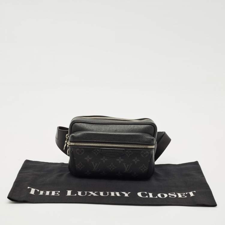 Pre Owned Louis Vuitton Black Monogram Taigarama Outdoor BumBag