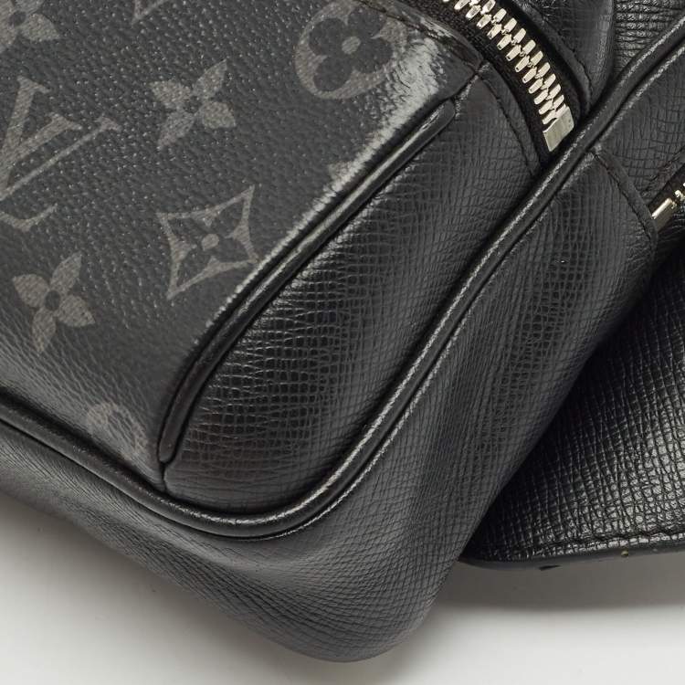 Pre Owned Louis Vuitton Black Monogram Taigarama Outdoor BumBag