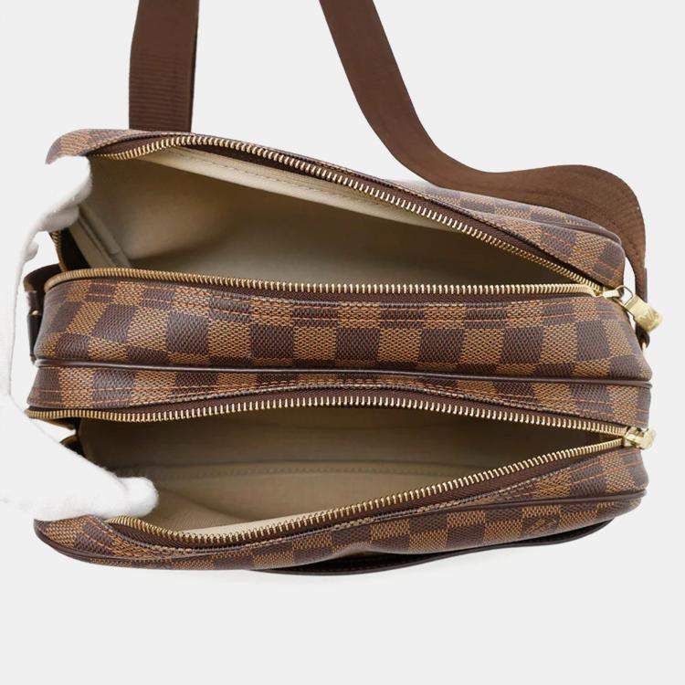 Pre Owned Louis Vuitton Reporter PM Brown Damier Ebene Canvas Shoulder Bag