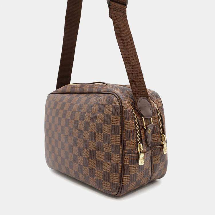 Pre Owned Louis Vuitton Reporter PM Brown Damier Ebene Canvas Shoulder Bag