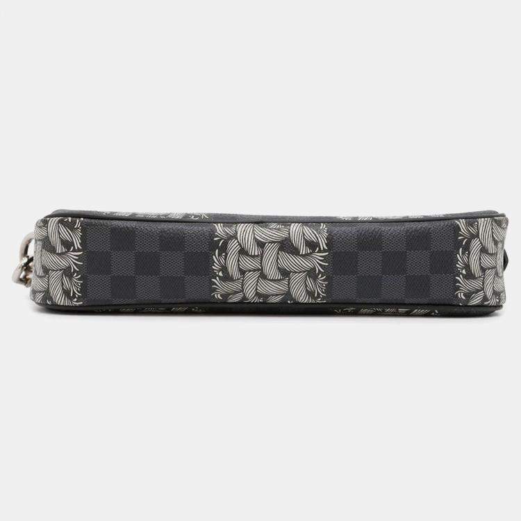 Pre Owned Louis Vuitton Pochette Volga Christopher Nemeth Noir Damier Graphite Crossbody Bag